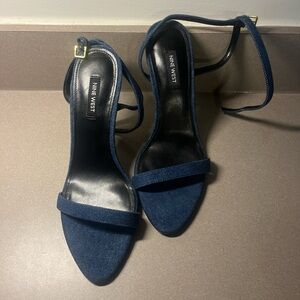 Nine West Navy Heeled Sandals